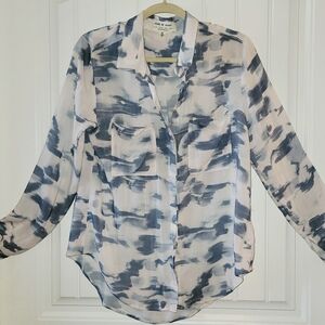 Anthropologie Cloth & Stone Button Front Blouse LKN Sz L